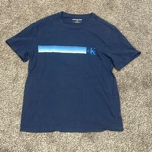 Mens Calvin Klein Jeans T-Shirt Large Blue